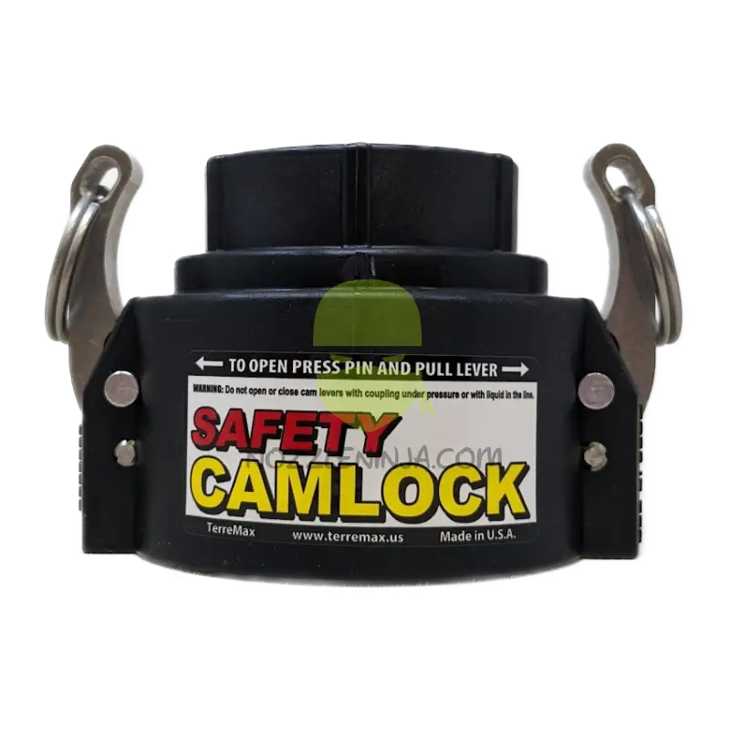 SAF300200D-TM SAFETY CAM LOCK (D) 3’’ FEMALE COUPLER X 2’’ FEMALE NPT Camlock