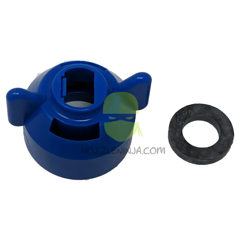 Standard Fan Nozzle Cap With Epdm Seal Blue Iso