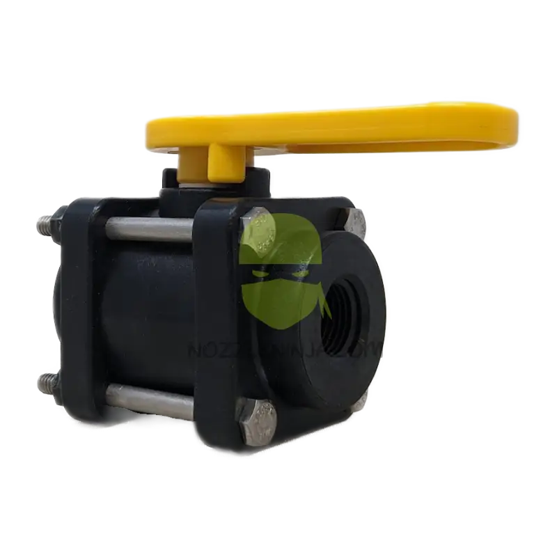 V050FPY-TM BALL VALVE STANDARD PORT 1/2’’ FEMALE NPT 4 BOLT YELLOW HANDLE Threaded Valve Manual