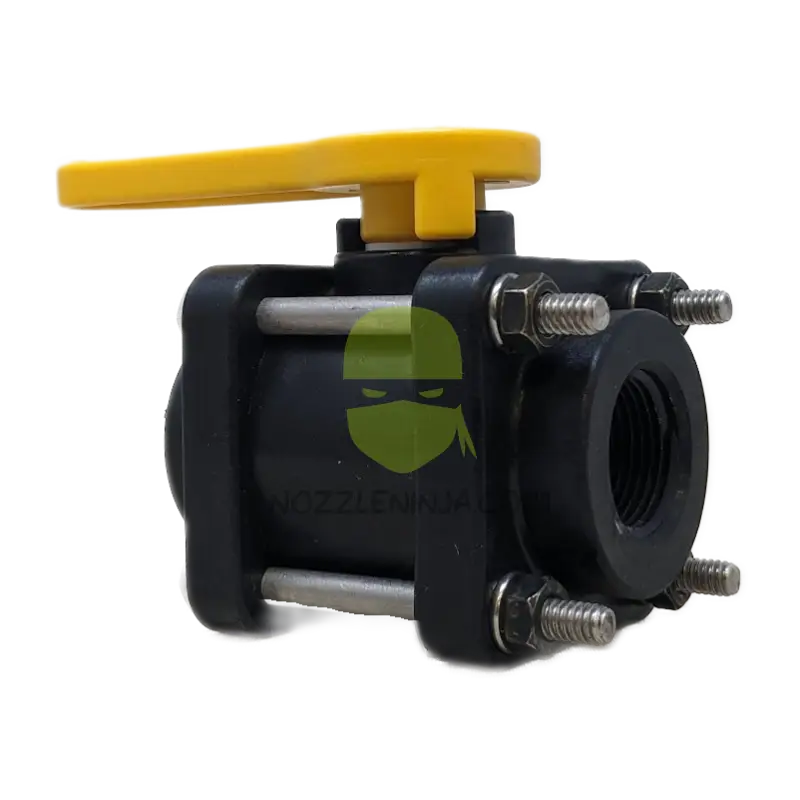 V075FPY-TM BALL VALVE STANDARD PORT 3/4’’ FEMALE NPT 4 BOLT YELLOW HANDLE Threaded Valve Manual