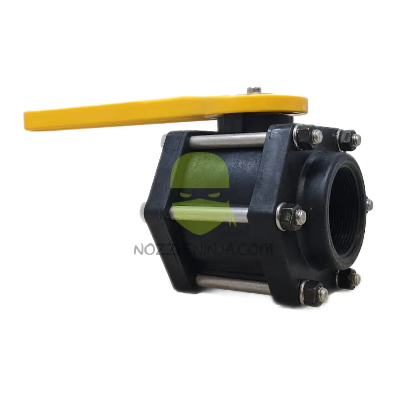 V200FPY-TM BALL VALVE 2’’ FULL PORT 6 BOLT WITH YELLOW HANDLE Threaded Valve Manual