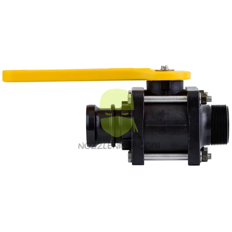 VFMT204FPY-TM BALL VALVE FULL PORT 2’’ MALE NPT X 2’’ MALE ADAPTER W/ YELLOW HANDLE Threaded Valve Manual