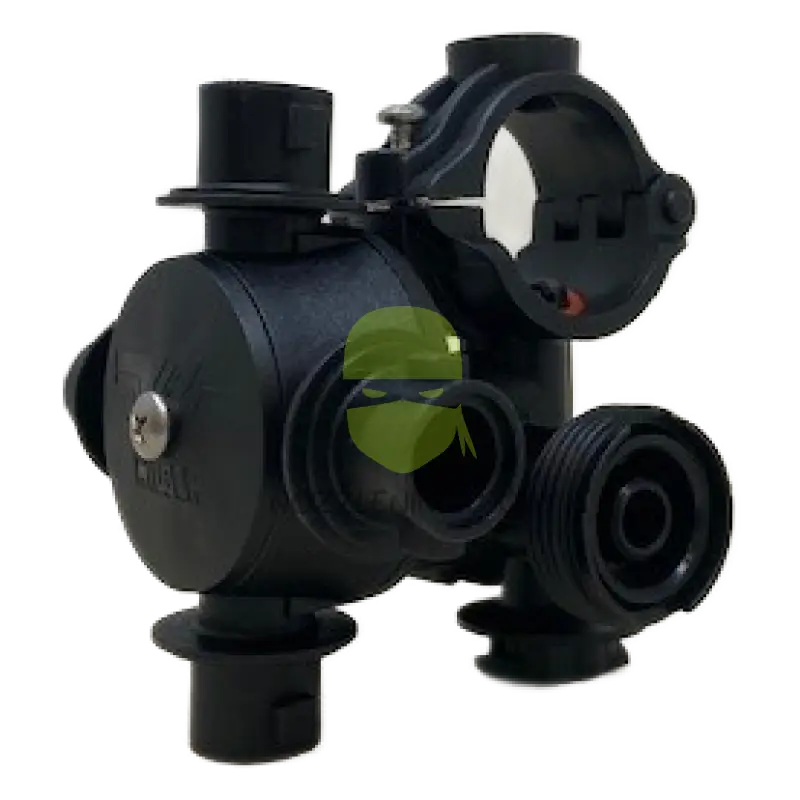Wilger DS41 Nozzle Body 4-Square Lug + 1CJ 21/32’’ (17mm) Inlet RH Turret module MSO on LH Single Nozzle Accessory