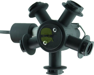 5-way Combo-Rate turret with reversible side mount check valve port