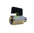 1/4 FPT to 1/4 MPT Plated Brass Ball Valve 300 PSI