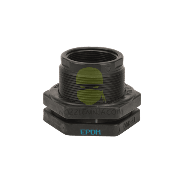 TF300 3" Poly Bulkhead Tank Fitting with EPDM Gasket