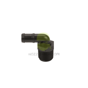 HB100/075-90 1" MPT x 3/4" HB Elbow Poly